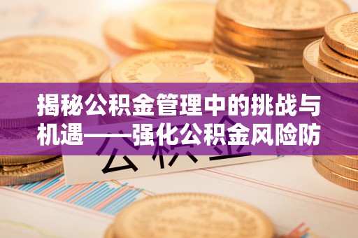 即墨揭秘公积金管理中的挑战与机遇——强化公积金风险防控的多维策略