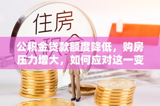即墨公积金贷款额度降低，购房压力增大，如何应对这一变化？